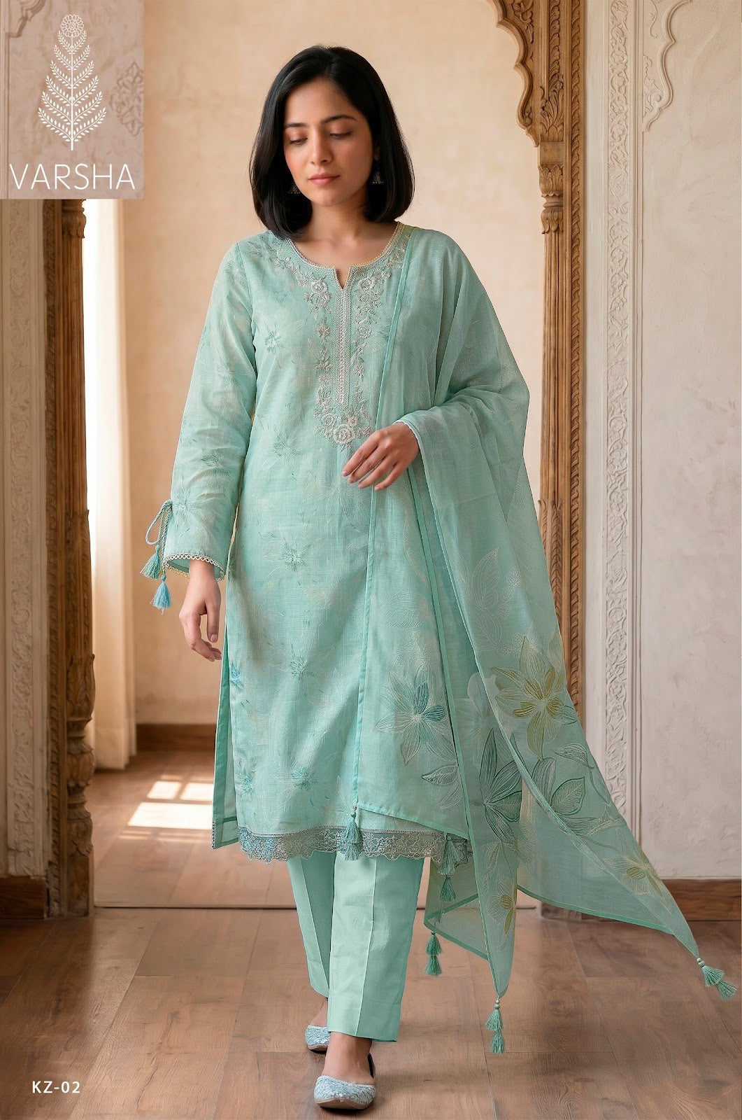 Kinzo Varshaa Cotton Linen Pant Style Suits Manufacturer Ahmedabad