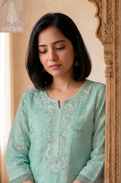 Kinzo Varshaa Cotton Linen Pant Style Suits Manufacturer Ahmedabad