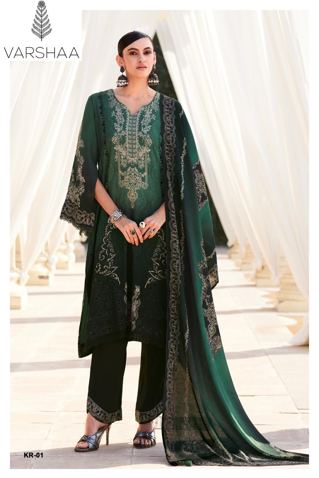 Kior Varshaa Viscose Muslin Pant Style Suits Wholesale Price