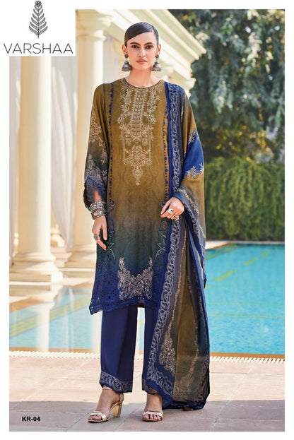 Kior Varshaa Viscose Muslin Pant Style Suits Wholesale Price