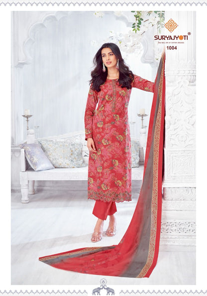 Kiran Vol 1 Suryajyoti Pure Lawn Pant Style Suits Manufacturer