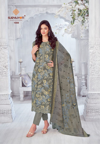 Kiran Vol 1 Suryajyoti Pure Lawn Pant Style Suits Manufacturer