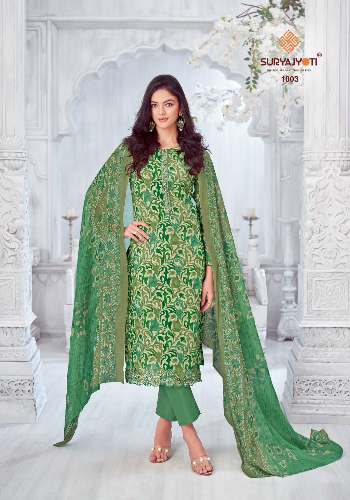 Kiran Vol 1 Suryajyoti Pure Lawn Pant Style Suits Manufacturer