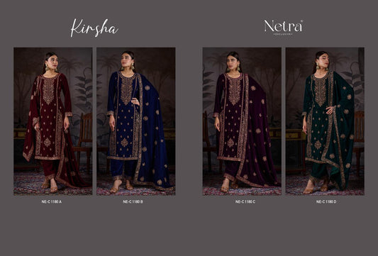 Kirsha Netra Velvet Suits Exporter Ahmedabad