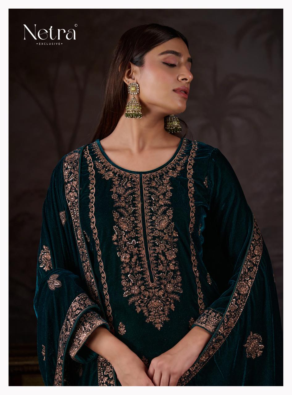 Kirsha Netra Velvet Suits Exporter Ahmedabad