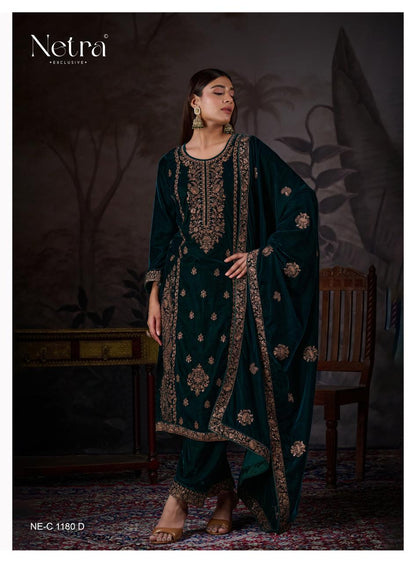 Kirsha Netra Velvet Suits Exporter Ahmedabad