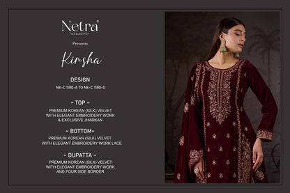 Kirsha Netra Velvet Suits Exporter Ahmedabad