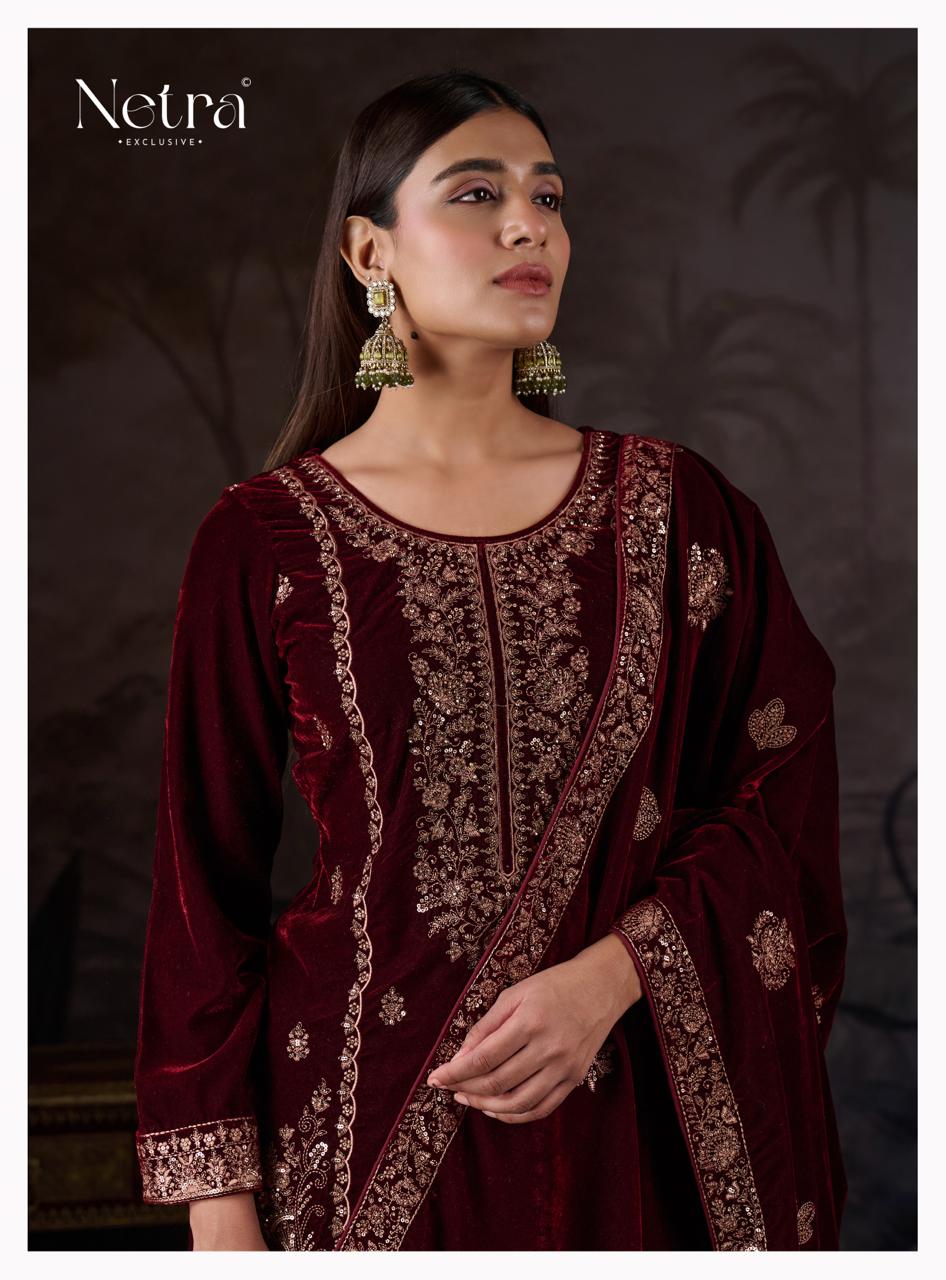 Kirsha Netra Velvet Suits Exporter Ahmedabad