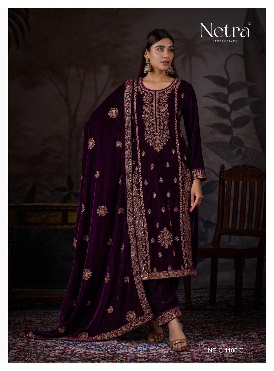 Kirsha Netra Velvet Suits Exporter Ahmedabad