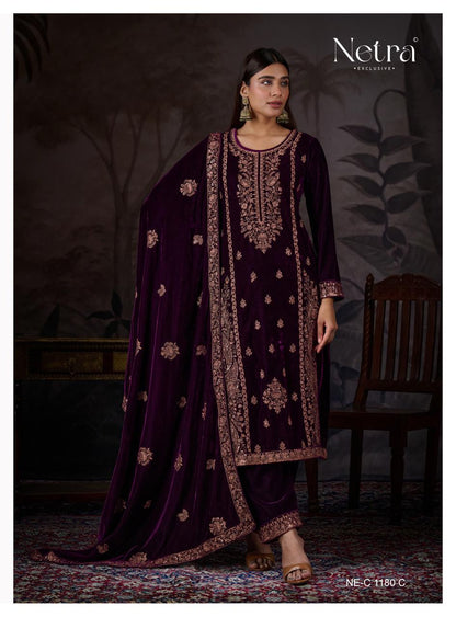 Kirsha Netra Velvet Suits Exporter Ahmedabad