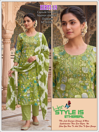 Kirti Infinity Capsule Readymade Pant Style Suits Exporter Ahmedabad