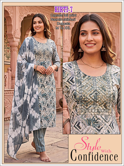 Kirti Infinity Capsule Readymade Pant Style Suits Exporter Ahmedabad