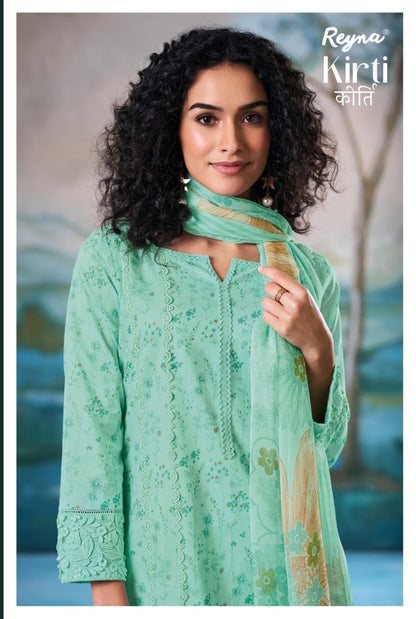 Kirti Reyna Cotton Pant Style Suits Manufacturer India