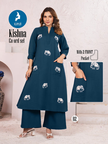 Kishna Kaya Cotton Co Ord Set Wholesale Rate