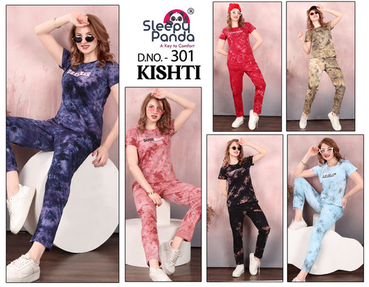 Kishti 301 Sleepy Panda Hosiery Cotton Co Ord Set Wholesaler Gujarat