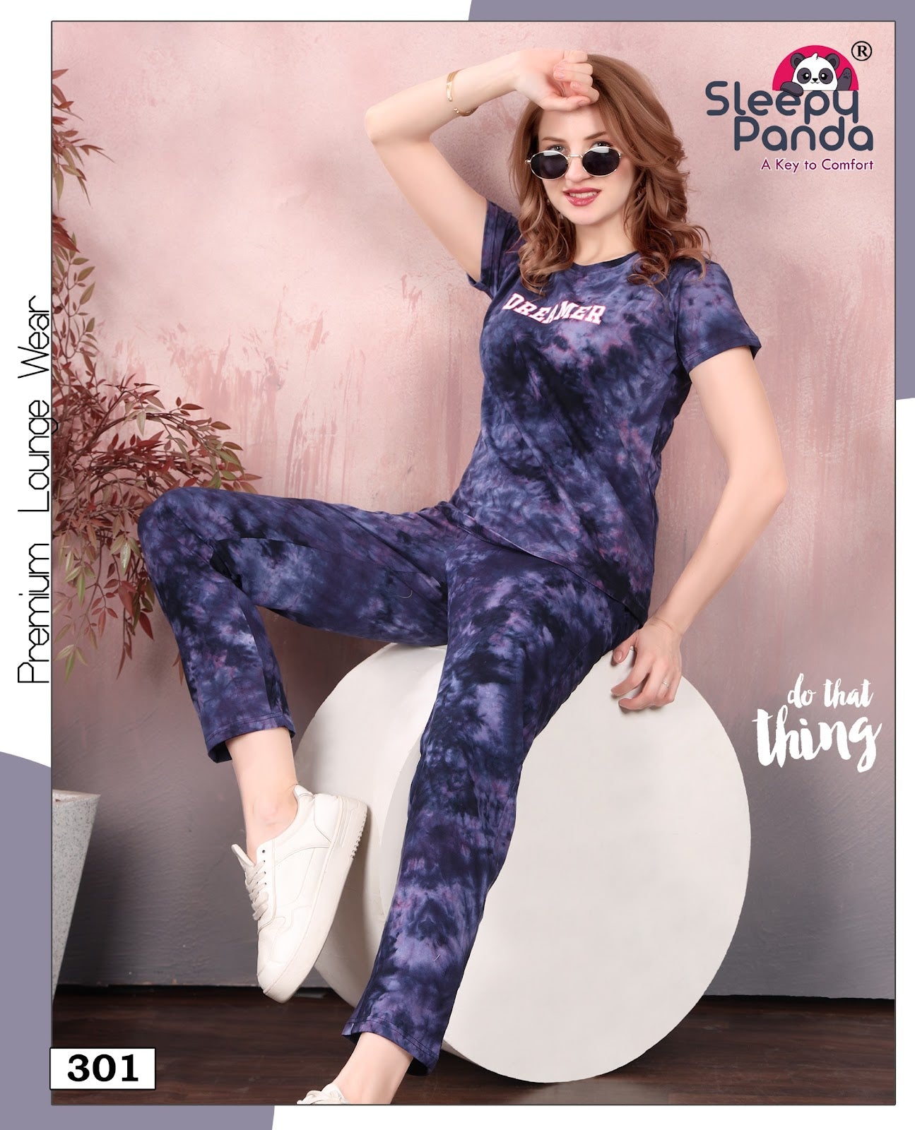 Kishti 301 Sleepy Panda Hosiery Cotton Co Ord Set Wholesaler Gujarat
