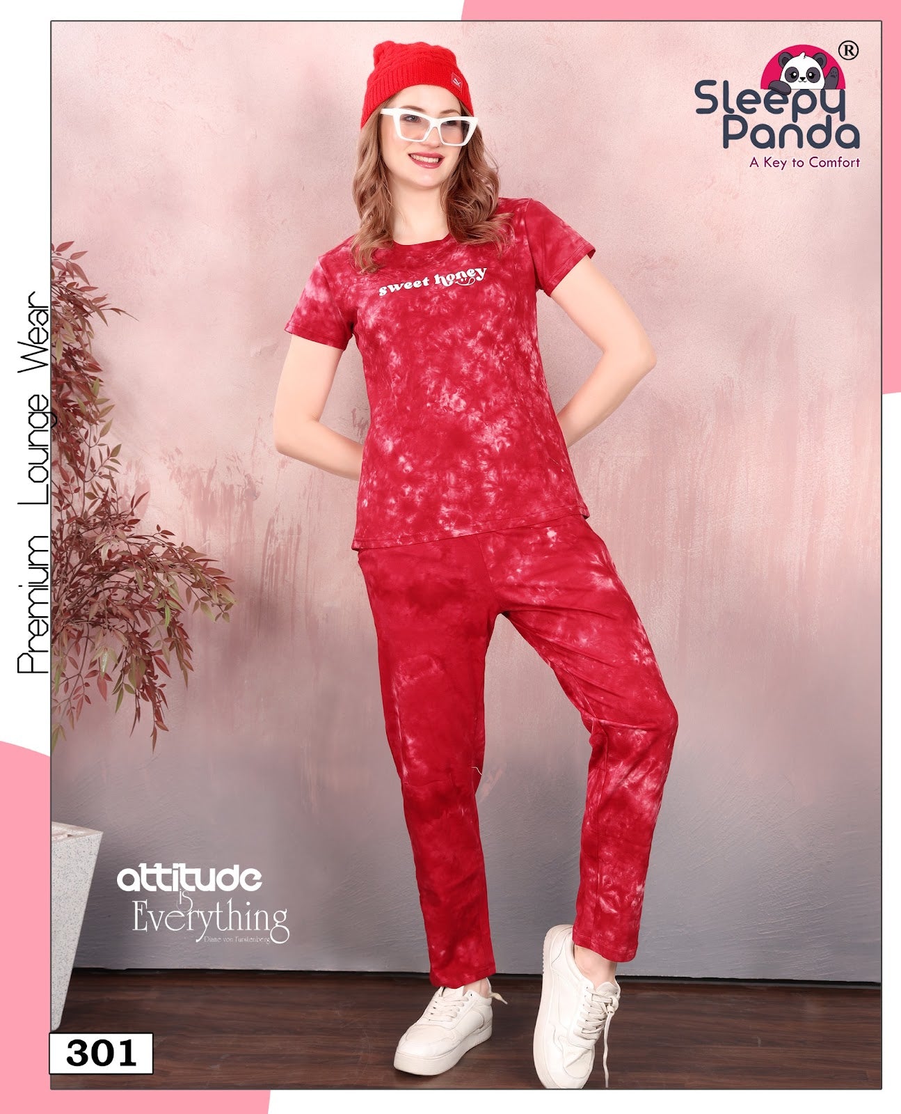 Kishti 301 Sleepy Panda Hosiery Cotton Co Ord Set Wholesaler Gujarat