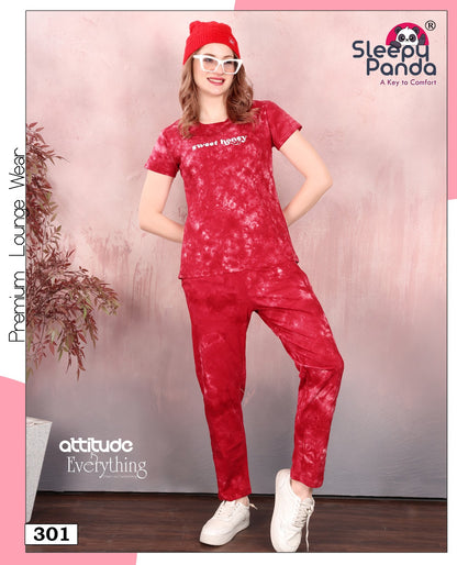 Kishti 301 Sleepy Panda Hosiery Cotton Co Ord Set Wholesaler Gujarat