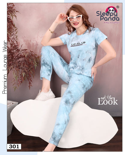 Kishti 301 Sleepy Panda Hosiery Cotton Co Ord Set Wholesaler Gujarat