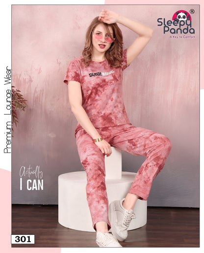 Kishti 301 Sleepy Panda Hosiery Cotton Co Ord Set Wholesaler Gujarat