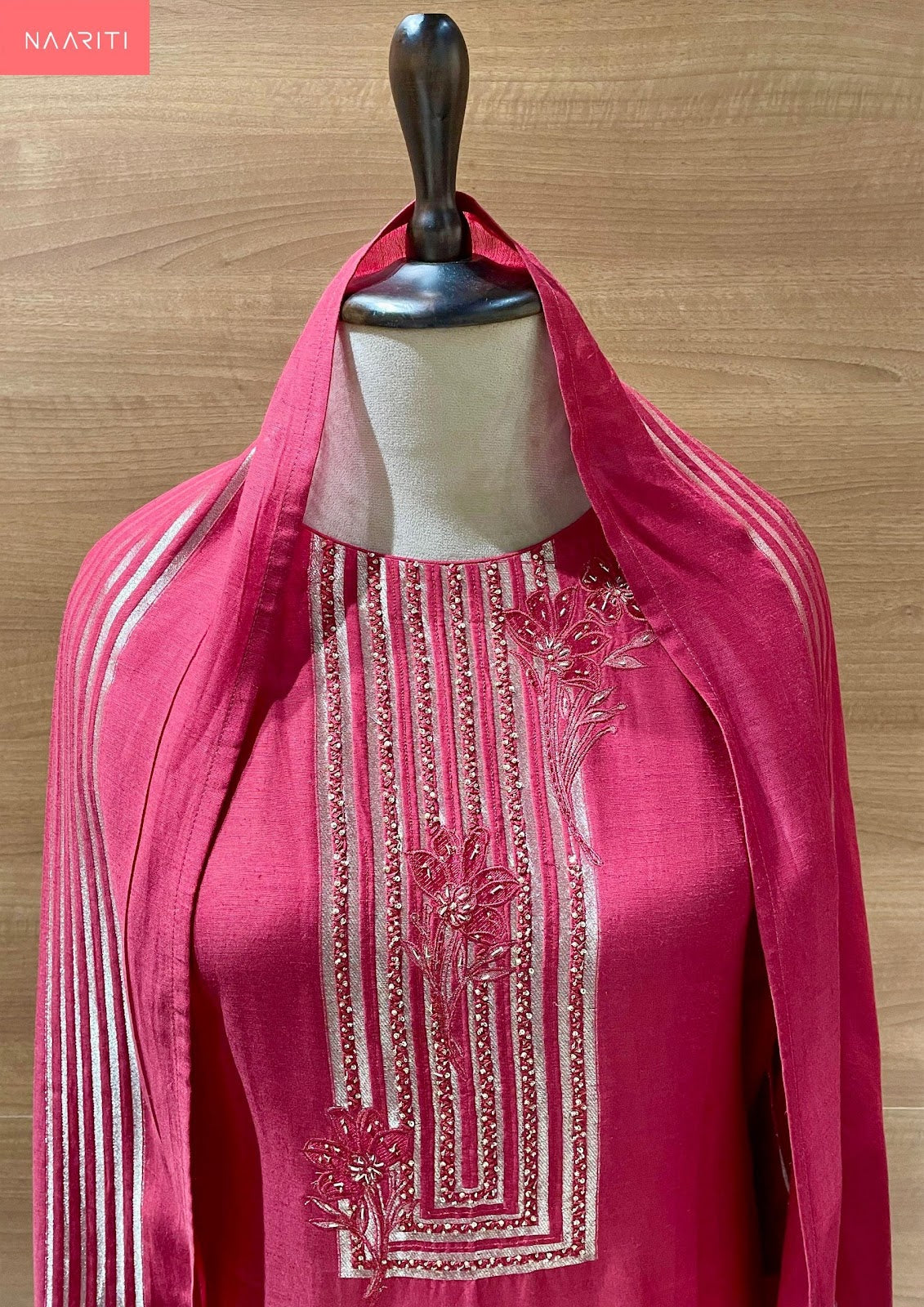 Kishum Naariti Linen Jacquard Salwar Suits Supplier Ahmedabad