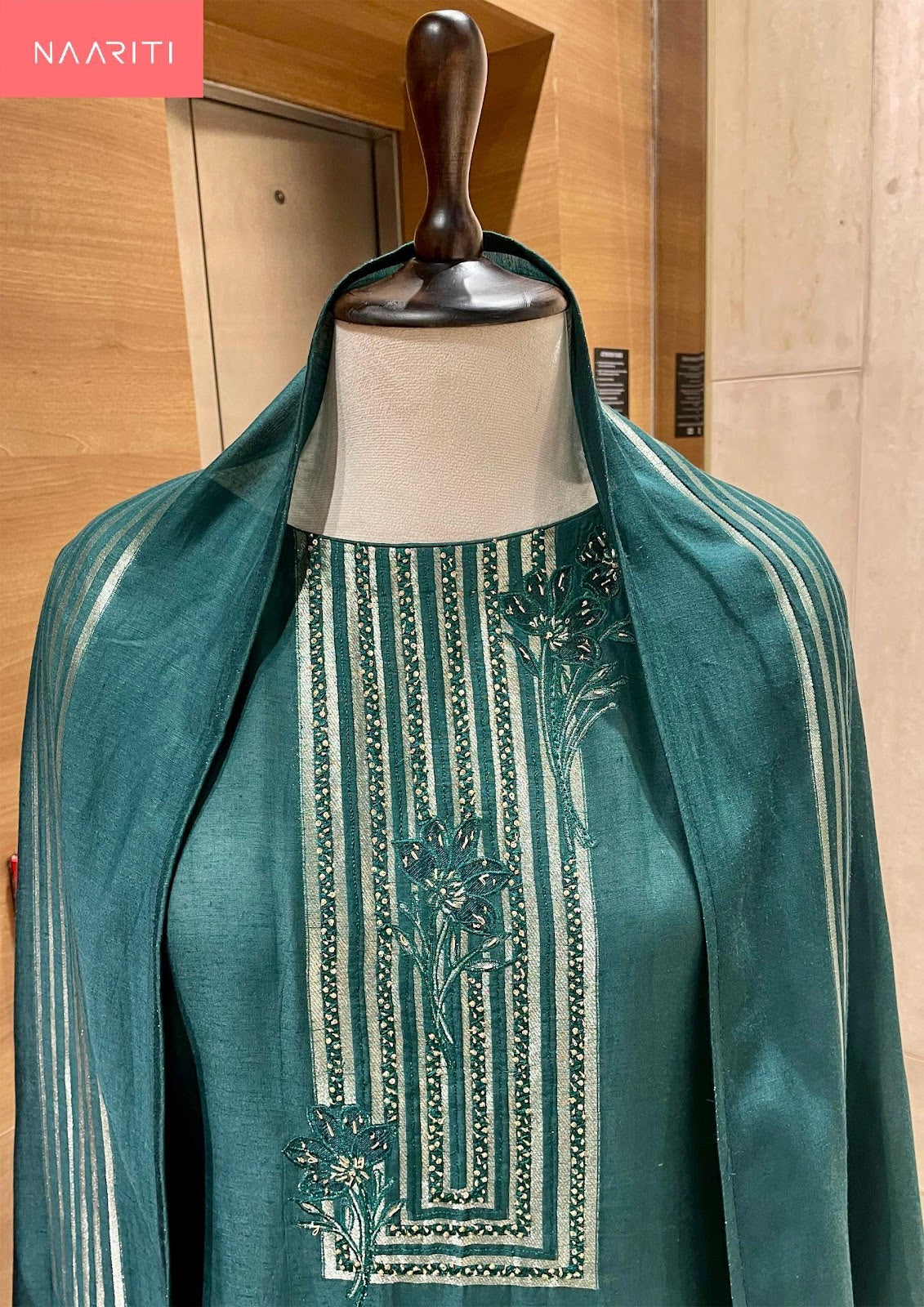 Kishum Naariti Linen Jacquard Salwar Suits Supplier Ahmedabad