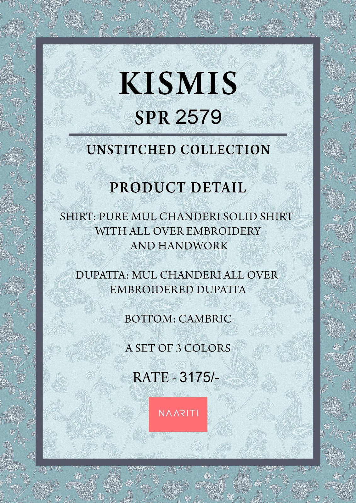 Kismis Naariti Mul Chanderi Salwar Suits Wholesaler Ahmedabad