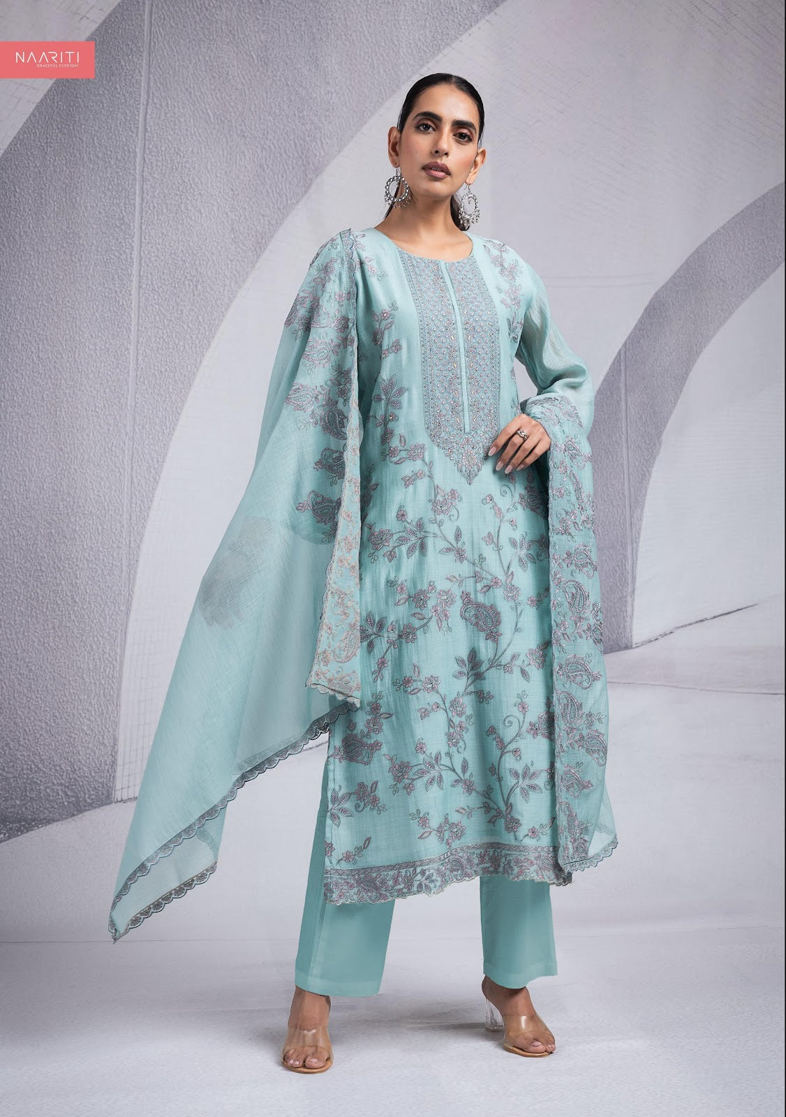 Kismis Naariti Mul Chanderi Salwar Suits Wholesaler Ahmedabad