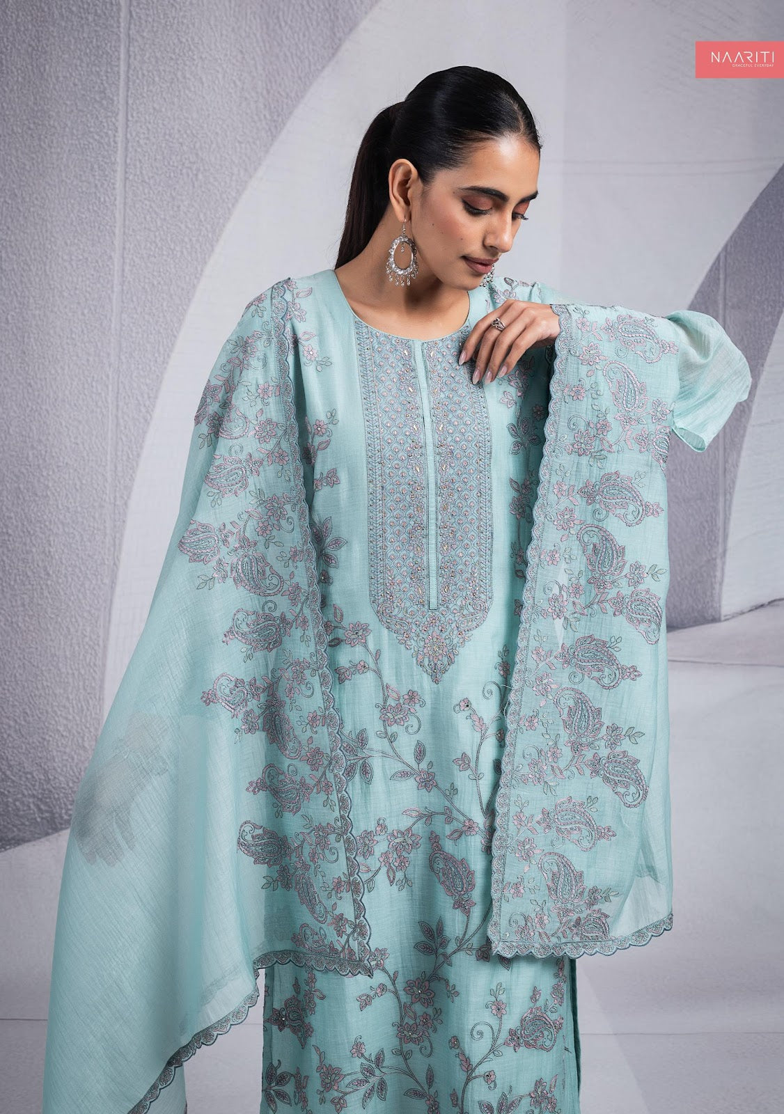 Kismis Naariti Mul Chanderi Salwar Suits Wholesaler Ahmedabad