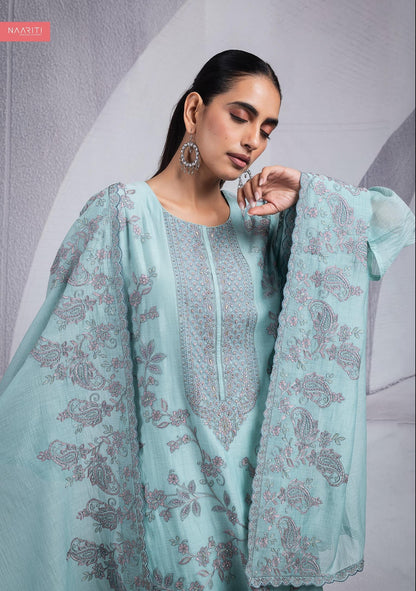 Kismis Naariti Mul Chanderi Salwar Suits Wholesaler Ahmedabad