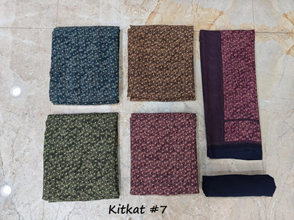 Kitkat Choclate Vishwam Fabrics Crape Pant Style Suits Manufacturer Gujarat