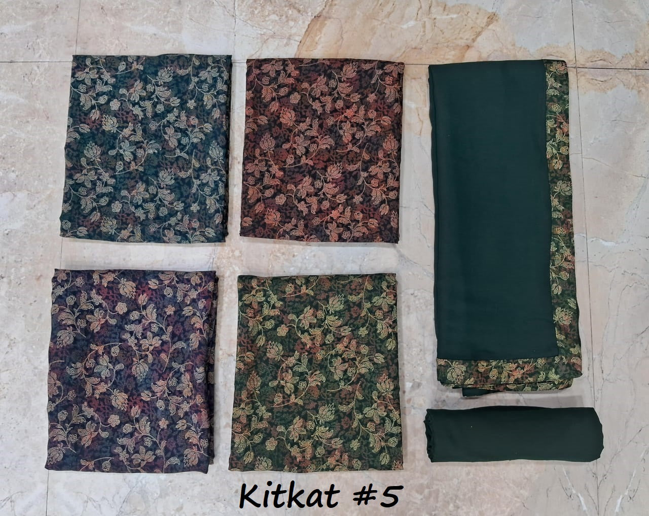 Kitkat Choclate Vishwam Fabrics Crape Pant Style Suits Manufacturer Gujarat