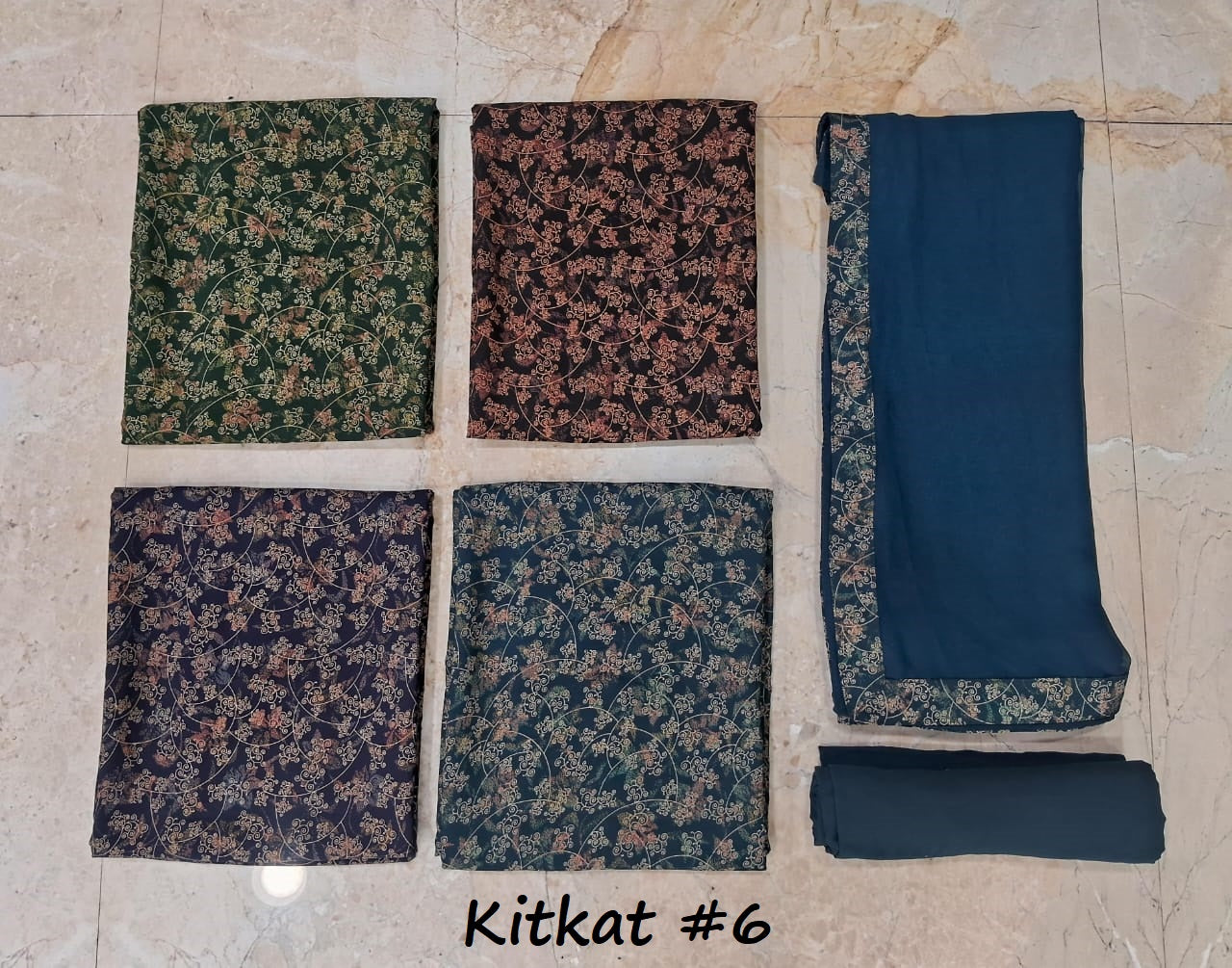 Kitkat Choclate Vishwam Fabrics Crape Pant Style Suits Manufacturer Gujarat