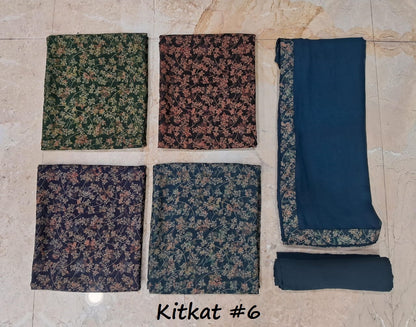 Kitkat Choclate Vishwam Fabrics Crape Pant Style Suits Manufacturer Gujarat