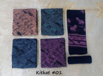 Kitkat Choclate Vishwam Fabrics Crape Pant Style Suits Manufacturer Gujarat