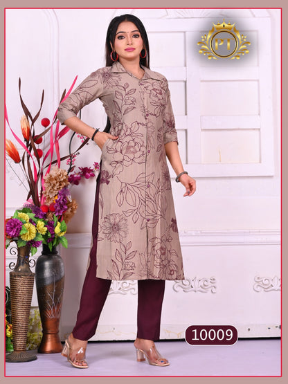 Kitkat Vol 1 Pt Vertican Kurti Plazzo Set Supplier Gujarat
