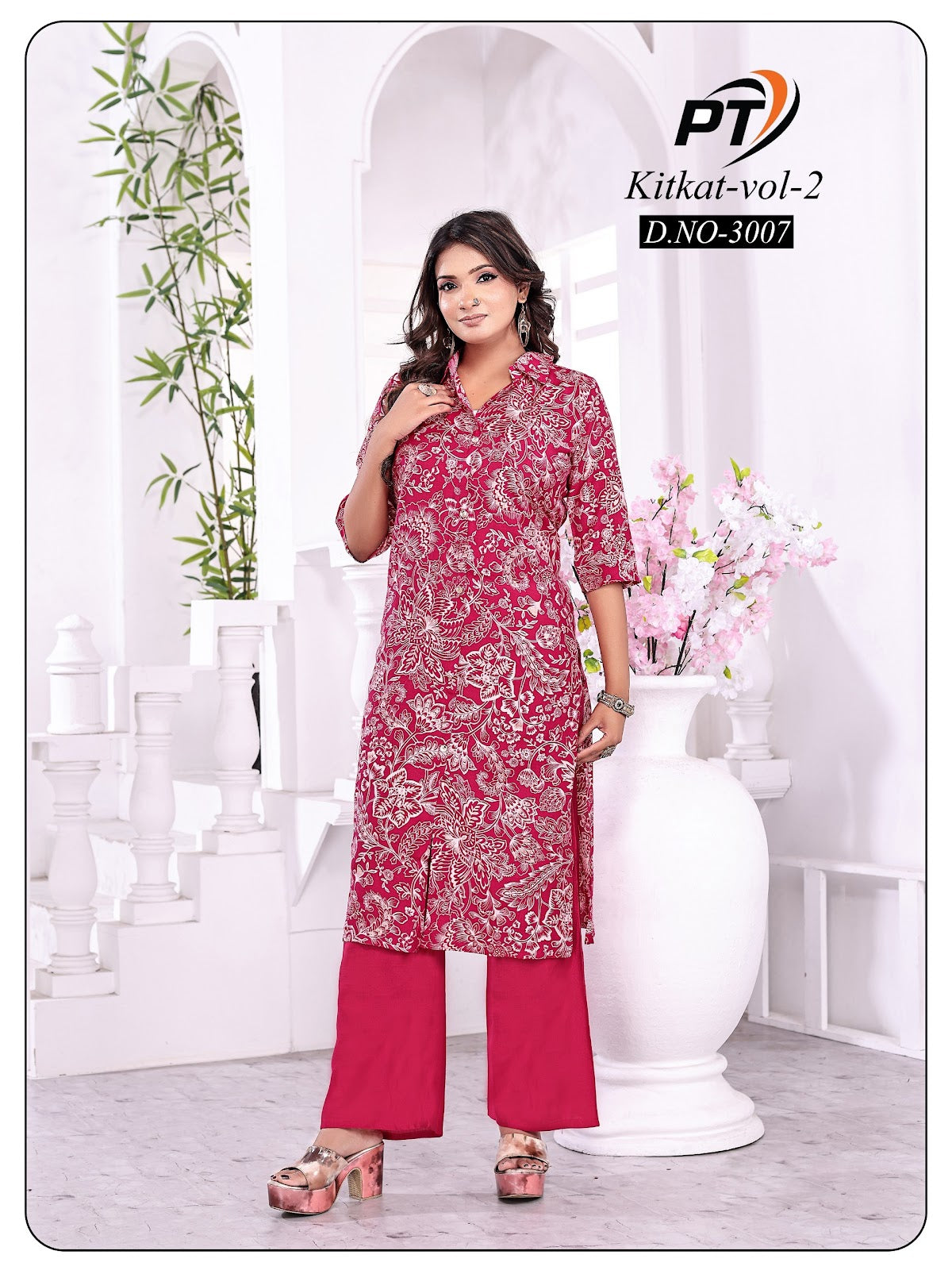 Kitkat Vol 2 Pt Vertican Kurti Plazzo Set Exporter Gujarat