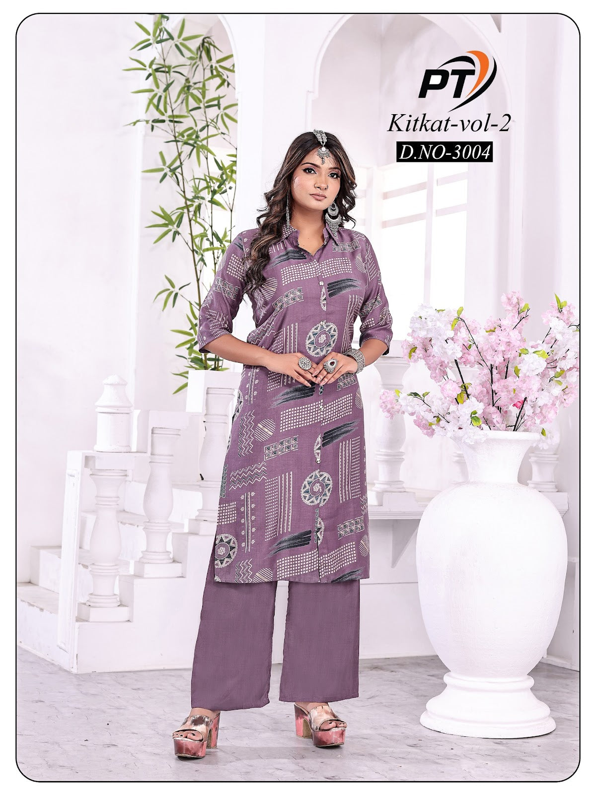 Kitkat Vol 2 Pt Vertican Kurti Plazzo Set Exporter Gujarat