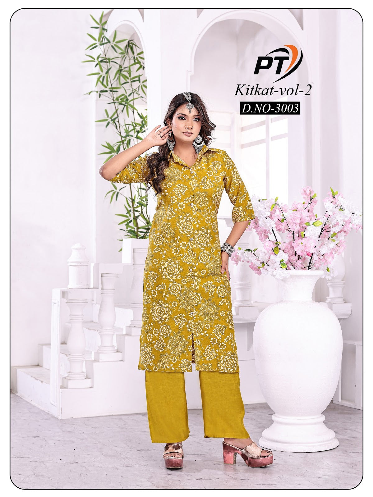 Kitkat Vol 2 Pt Vertican Kurti Plazzo Set Exporter Gujarat