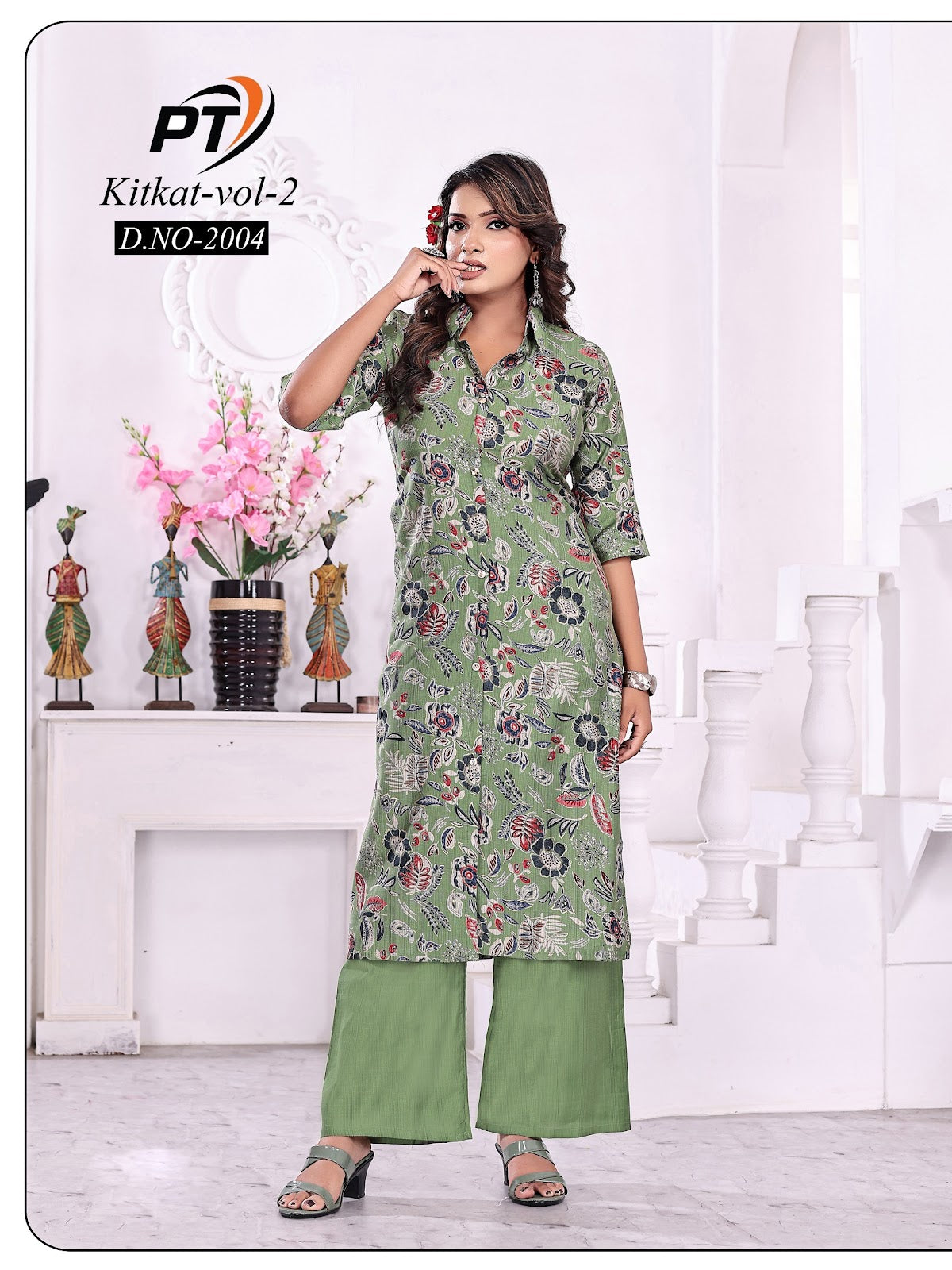 Kitkat Vol 2 Pt Vertican Kurti Plazzo Set Exporter Gujarat