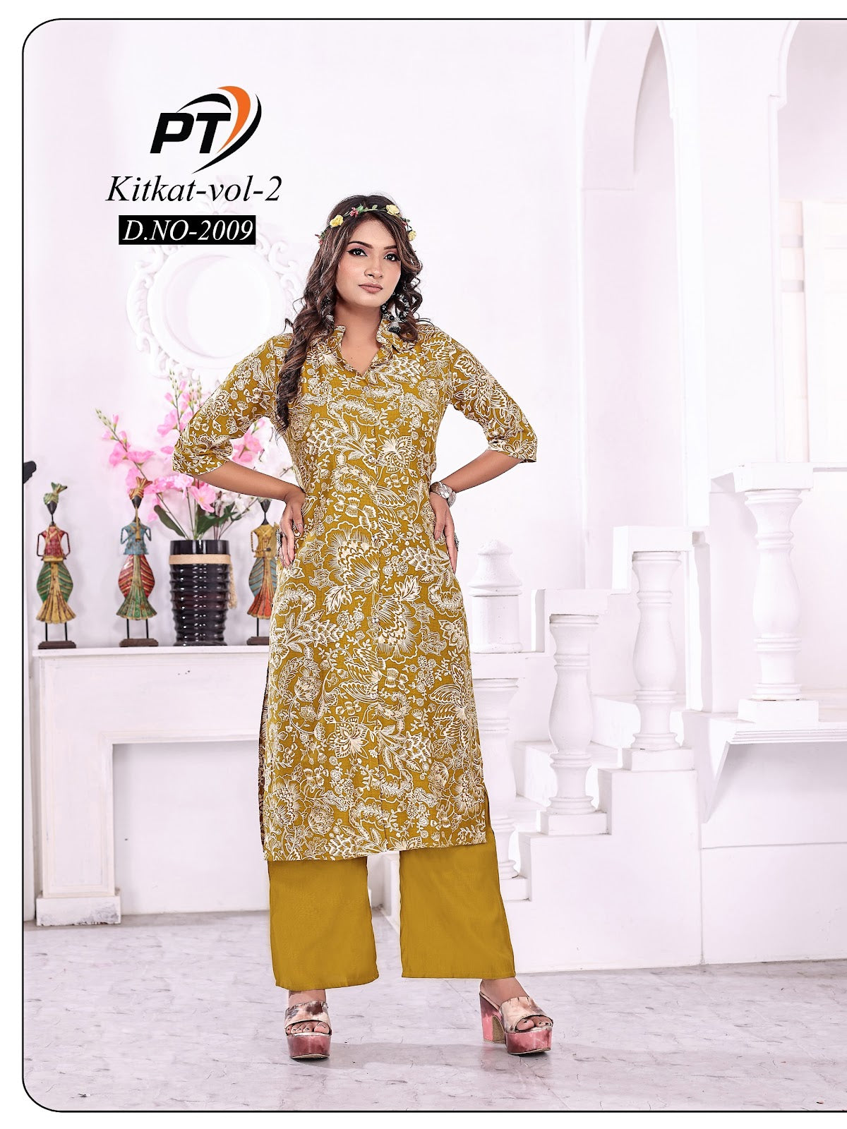 Kitkat Vol 2 Pt Vertican Kurti Plazzo Set Exporter Gujarat