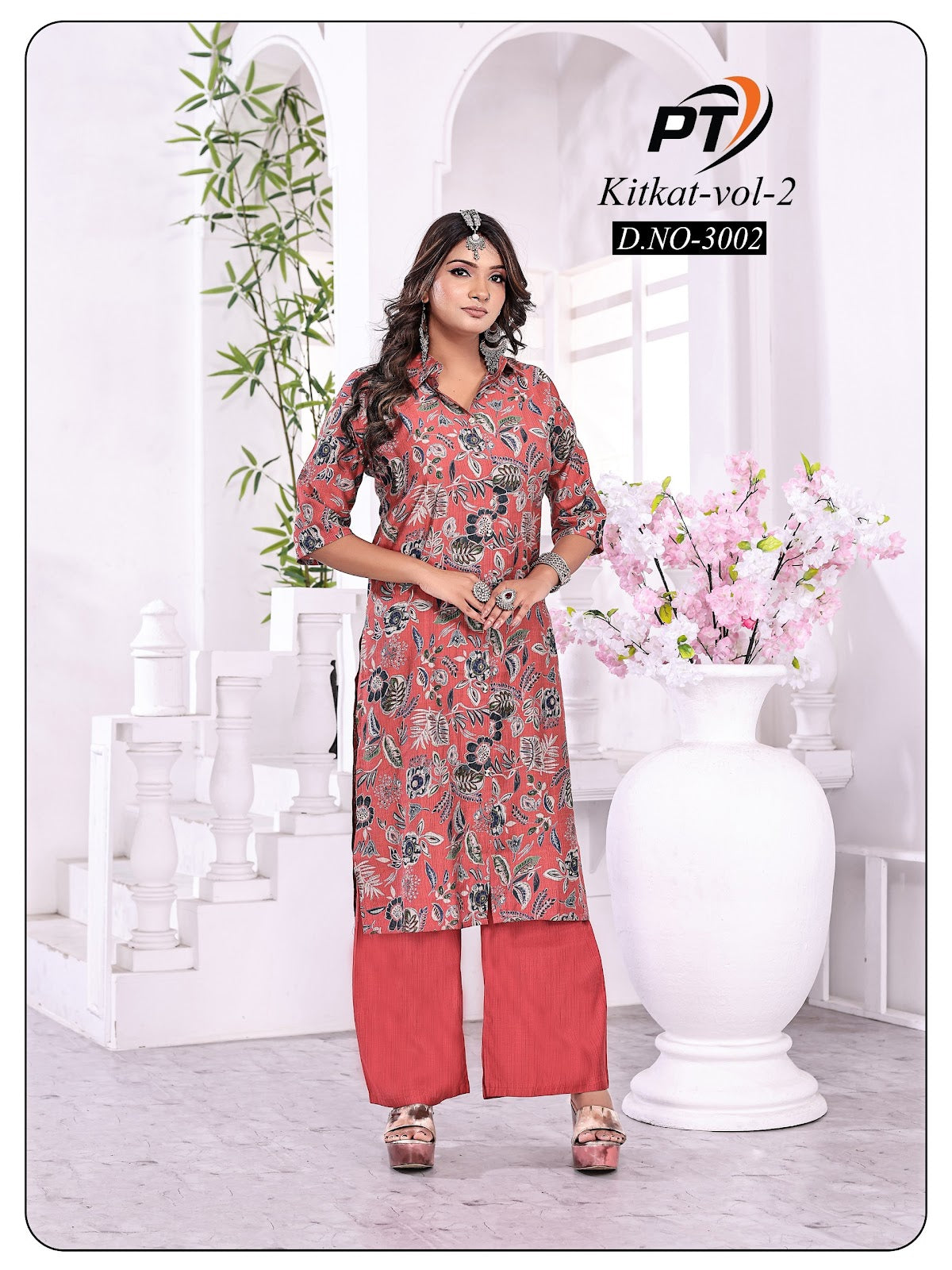 Kitkat Vol 2 Pt Vertican Kurti Plazzo Set Exporter Gujarat