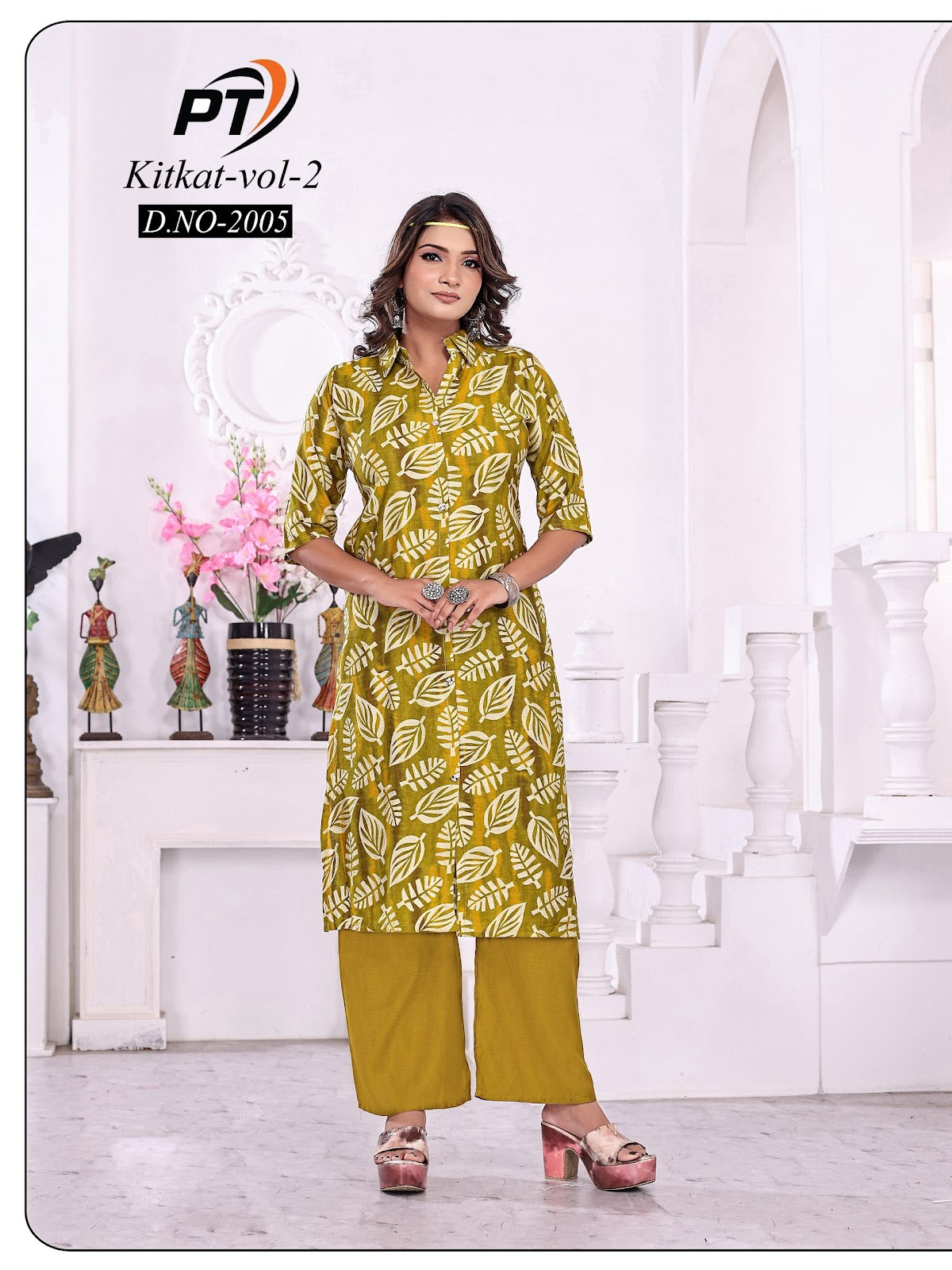 Kitkat Vol 2 Pt Vertican Kurti Plazzo Set Exporter Gujarat