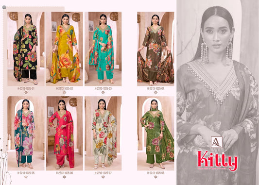 Kitty Alok Viscose Muslin Karachi Salwar Suits Supplier