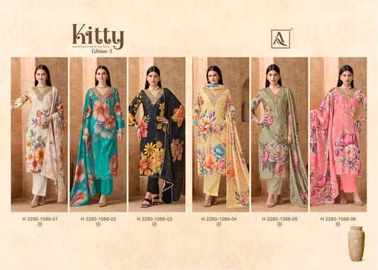 Kitty Edition 3 Alok Viscose Muslin Karachi Salwar Suits Wholesaler India