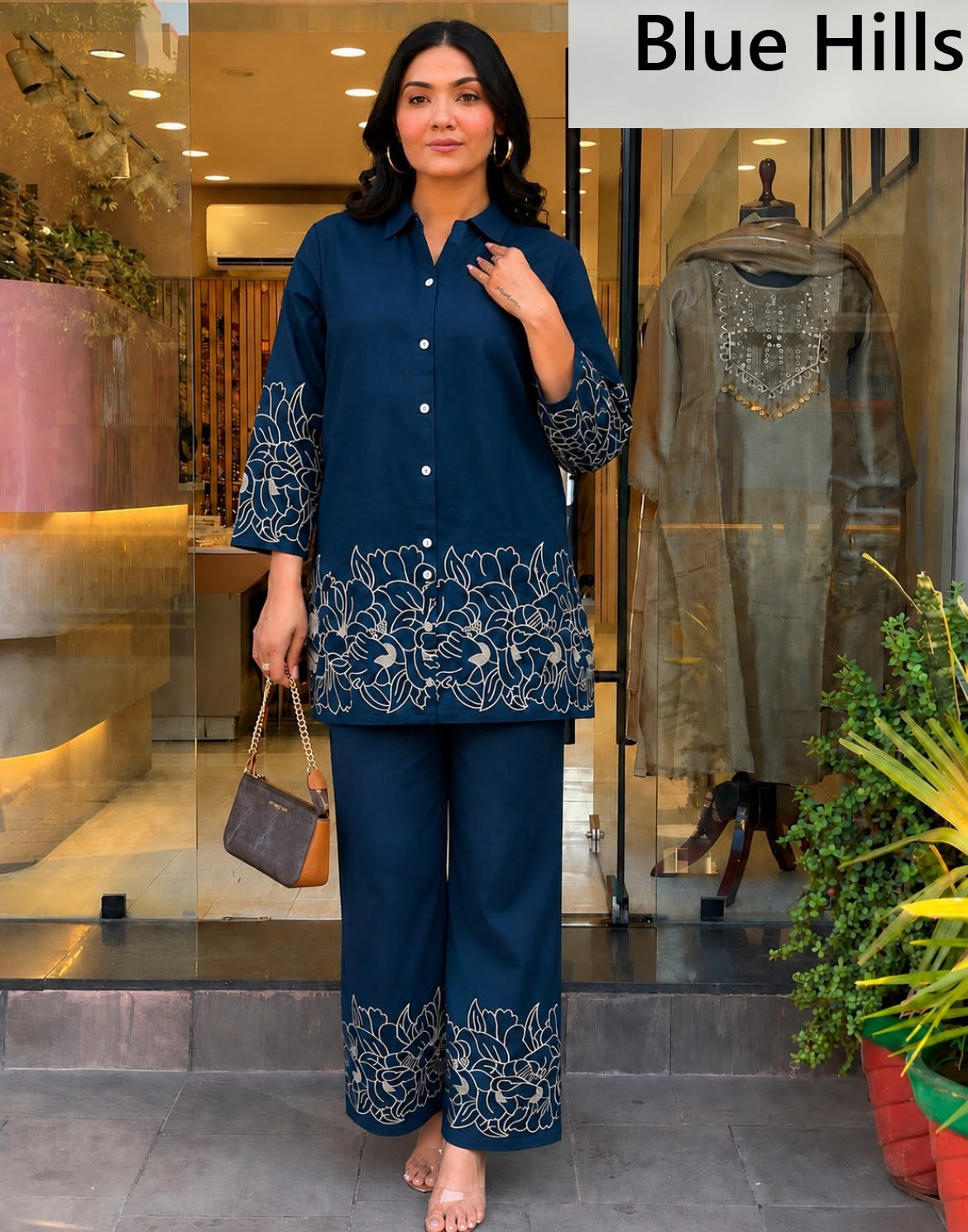Kitty Party 2.0 Blue Hills Rayon 14Kg Co Ord Set Wholesaler Gujarat