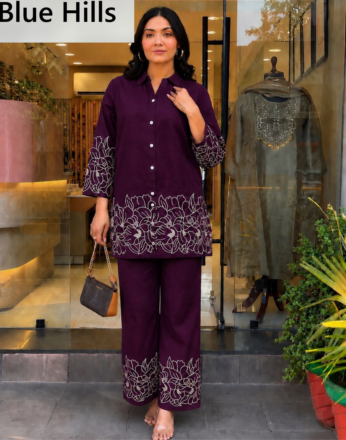 Kitty Party 2.0 Blue Hills Rayon 14Kg Co Ord Set Wholesaler Gujarat