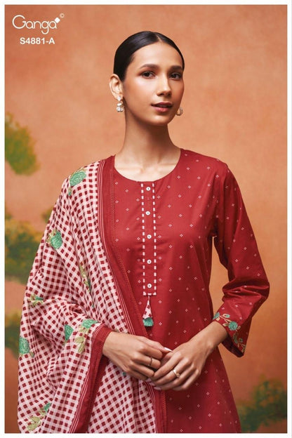 Kivika S4881 Ganga Cotton Pant Style Suits Wholesale Price