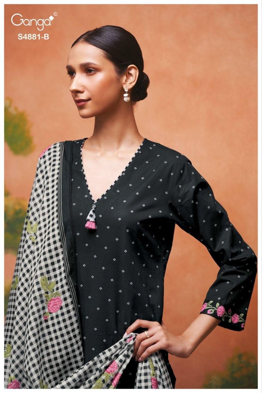 Kivika S4881 Ganga Cotton Pant Style Suits Wholesale Price