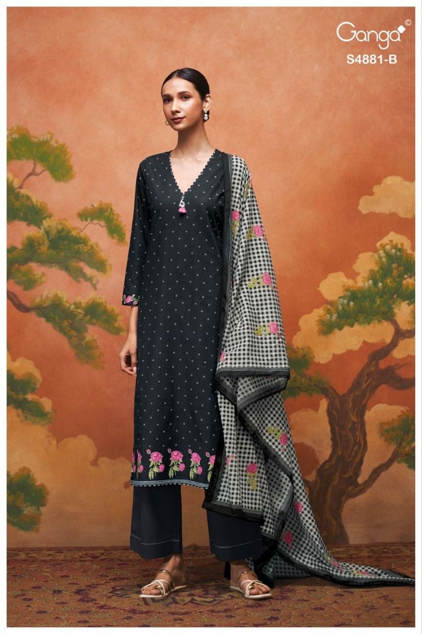 Kivika S4881 Ganga Cotton Pant Style Suits Wholesale Price